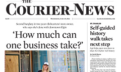 The Courier News newspaper front page