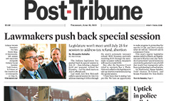 Post-Tribune newspaper front page