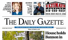 The Daily Gazette newspaper front page