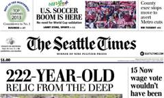 The Seattle Times newspaper front page