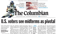The Columbian newspaper front page