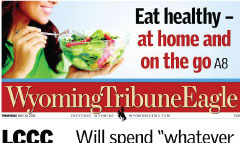 Wyoming Tribune Eagle newspaper front page