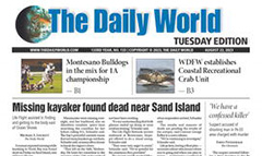 Daily World newspaper front page