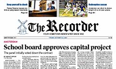 The Recorder newspaper front page