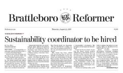 Brattleboro Reformer newspaper front page