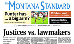The Montana Standard newspaper front page