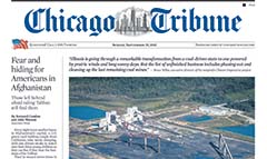 Chicago Tribune newspaper front page