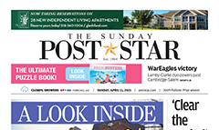 The Post Star newspaper front page