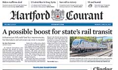 Hartford Courant newspaper front page