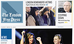 London Free Press newspaper front page