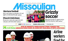 Missoulian newspaper front page