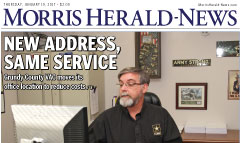 The Morris Herald-News newspaper front page