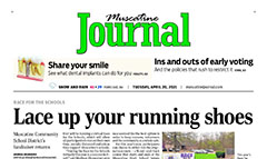 Muscatine Journal newspaper front page