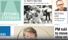 Ottawa Citizen newspaper front page