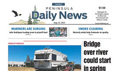 Peninsula Daily News newspaper front page