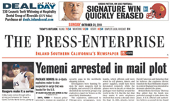 The Press-Enterprise newspaper front page