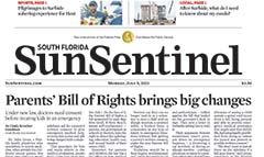 Sun Sentinel newspaper front page