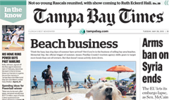 Tampa Bay Times newspaper front page