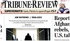 Tribune-Review newspaper front page