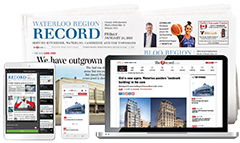 Waterloo Region Record newspaper front page